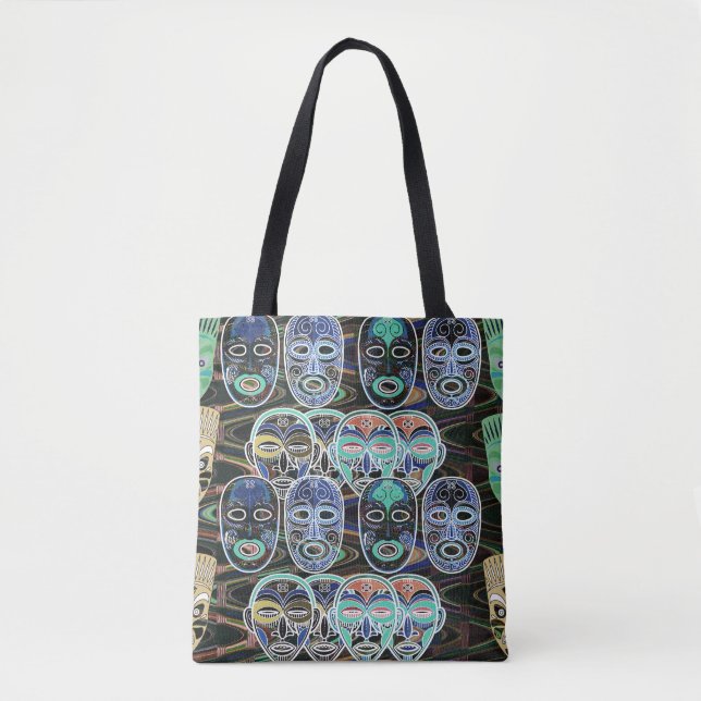 African Masks V1 Tote Bag (Front)