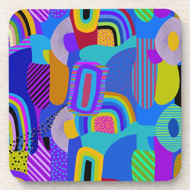 African Maximalist Landscape Map Coaster (Front)