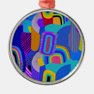 African Maximalist Landscape Map Metal Tree Decoration