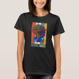 African Melanin School Nurse  Melanin Poppin Black T-Shirt