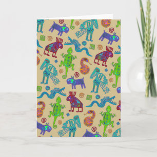 African Mexican Culture Primitive Tribal Pattern 1 Card