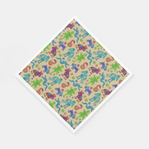 African Mexican Culture Primitive Tribal Pattern 1 Napkin