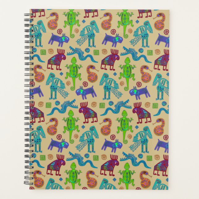 African Mexican Culture Primitive Tribal Pattern 1 Planner (Front)