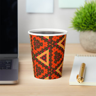 African Modern Kente Paper Cups