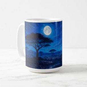 African Moonlit Savanna Coffee Mug