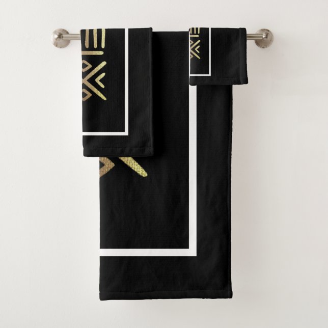 African Motif Bath Towel Set (Insitu)
