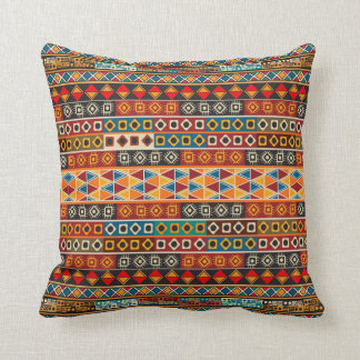 African Motif Colourful Decorative Pattern Design Cushion