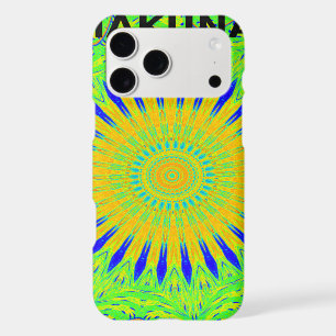 African Motif Design in Green and Gold Art Print