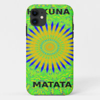 African Motif Design in Green and Gold Art Print