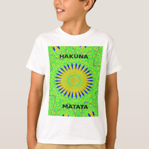 African Motif Design in Green and Gold Art Print T-Shirt