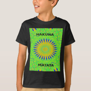 African Motif Design in Green and Gold Art Print T-Shirt