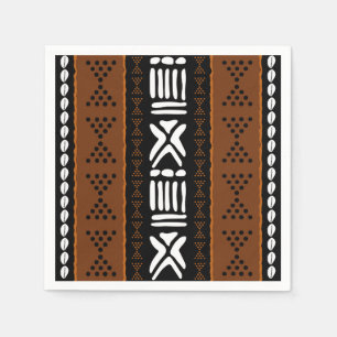 African Mud Cloth Bogolan Designer Paper Napkins