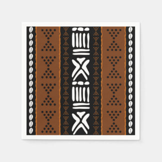 African Mud Cloth Bogolan Designer Paper Napkins