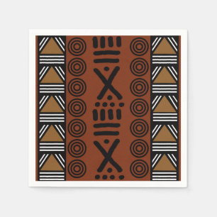 African Mud Cloth Bogolan Designer Paper Napkins