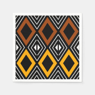 African Mud Cloth Bogolan Designer Paper Napkins