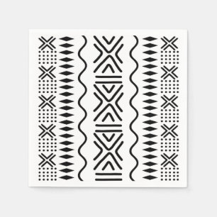 African Mud Cloth Bogolan Designer Paper Napkins