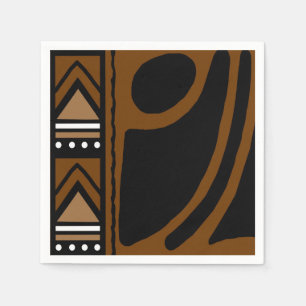 African Mud Cloth Bogolan Designer Paper Napkins