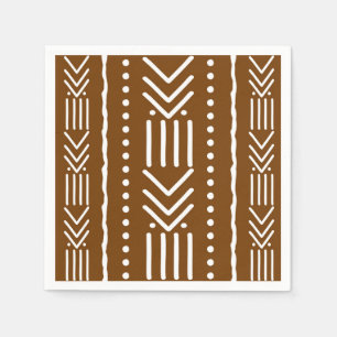 African Mud Cloth Bogolan Designer Paper Napkins