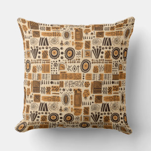 African Mud Cloth Ethnic tribal pattern 1 Cushion