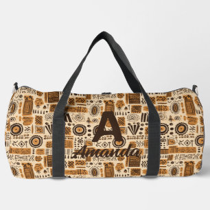 African Mud Cloth Ethnic tribal pattern 1 Duffle Bag