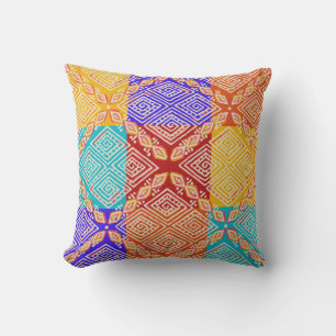 African Mud Cloth Inspired   Colourful Boho Cushion