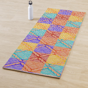 African Mud Cloth Inspired Two Designs Yoga Mat