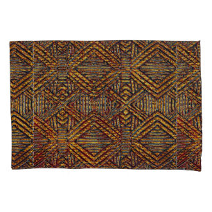African Mud Cloth Motif Pillowcase
