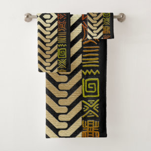 African Mud Cloth Motif Print