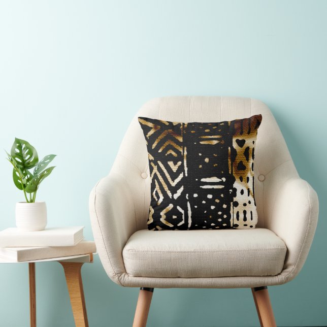 African Mud Cloth Print  Cushion (Chair)
