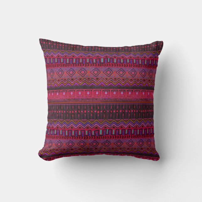 African Mud Cloth Style | Boho Cushion (Front)