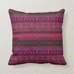 African Mud Cloth Style   Boho Cushion