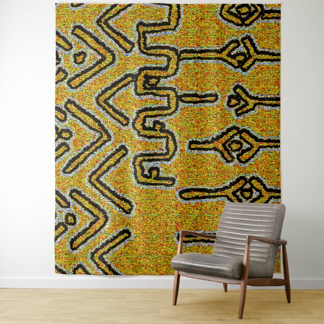 African Mud Cloth Tapestry (In Situ)