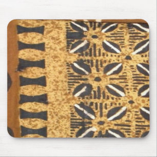African mud cloth with cowries mouse pad