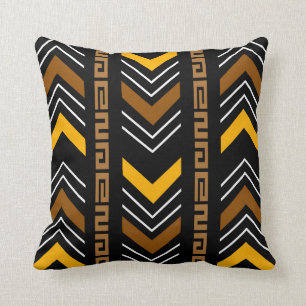 African Mudcloth Bogolan Fabric Design Throw Pillo Cushion