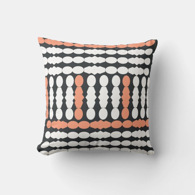 African Mudcloth Inspired Vertical Stripe Cushion (Front)