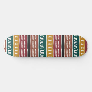 African Mudcloth Rastafarian Skateboard
