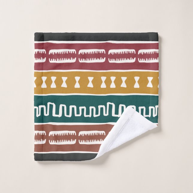 African Mudcloth Rastafarian Wash Cloth (Wash Cloth)
