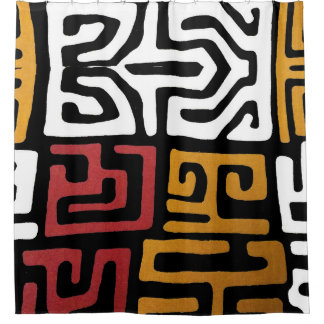 African Mudcloth Shower Curtain