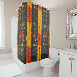African mudcloth  shower curtain