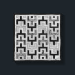 African Mudcloth Textile with Geometric Patterns Canvas Print<br><div class="desc">This print was made by Norman Wyatt,  Jr. in the style of an African mudcloth. The mudcloth textile originated in Mali and is a sign of cultural identity. Display your love of global culture and geometric patterns by purchasing this print!</div>