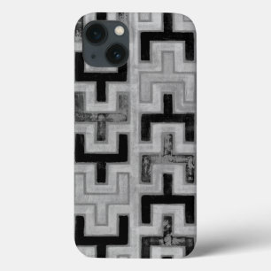 African Mudcloth Textile with Geometric Patterns iPhone 13 Case