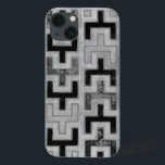 African Mudcloth Textile with Geometric Patterns iPhone 13 Case<br><div class="desc">This print was made by Norman Wyatt,  Jr. in the style of an African mudcloth. The mudcloth textile originated in Mali and is a sign of cultural identity. Display your love of global culture and geometric patterns by purchasing this print!</div>