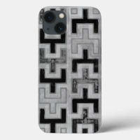 African Mudcloth Textile with Geometric Patterns