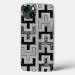 African Mudcloth Textile with Geometric Patterns iPhone 13 Case