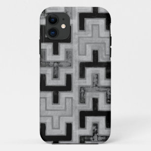 African Mudcloth Textile with Geometric Patterns iPhone 11 Case