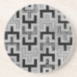 African Mudcloth Textile with Geometric Patterns Coaster<br><div class="desc">This print was made by Norman Wyatt,  Jr. in the style of an African mudcloth. The mudcloth textile originated in Mali and is a sign of cultural identity. Display your love of global culture and geometric patterns by purchasing this print!</div>