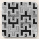 African Mudcloth Textile with Geometric Patterns Coaster<br><div class="desc">This print was made by Norman Wyatt,  Jr. in the style of an African mudcloth. The mudcloth textile originated in Mali and is a sign of cultural identity. Display your love of global culture and geometric patterns by purchasing this print!</div>