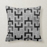 African Mudcloth Textile with Geometric Patterns Cushion<br><div class="desc">This print was made by Norman Wyatt,  Jr. in the style of an African mudcloth. The mudcloth textile originated in Mali and is a sign of cultural identity. Display your love of global culture and geometric patterns by purchasing this print!</div>