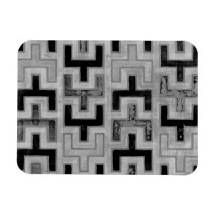 African Mudcloth Textile with Geometric Patterns Magnet
