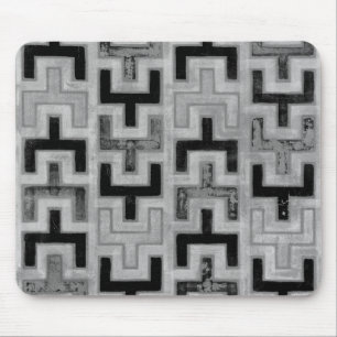 African Mudcloth Textile with Geometric Patterns Mouse Mat